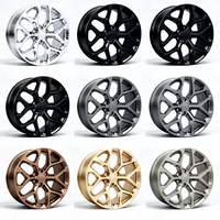 Jantes en alliage forgé monobloc 22 24 26 pouces 6x139.7 6 trous Chrome Noir Multi-rayons pour SUV, Camion, Pick-up, Mise à niveau et Adaptation