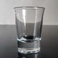 Verre à shot transparent à large ouverture de 65 ml, base lourde, pour dégustation de vodka et de tequila, fournisseur en gros