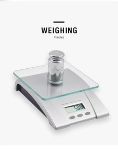 Balance de cuisine électronique numérique Veidt en acier inoxydable 5 kg 0,1 g avec écran tactile en verre trempé et affichage LCD SF-150b - Product Image 6