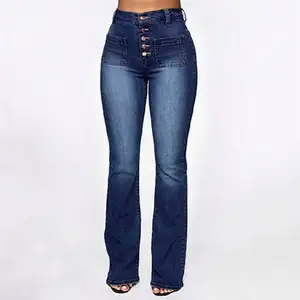 Neue Damen jeans Europäische und amerikanische Bestseller Temperament Pendeln High Waist Fashion All-Match Jeans Damen hose