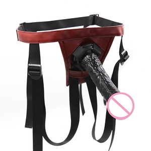 Uper-consolador de pene con correa enorme para adultos, Juguetes sexuales eróticos de Omán para masturbación esbian, color negro - Product Image 2