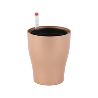 Jardinière auto-arrosante en plastique avec indicateur de niveau d'eau. Idéal pour le jardinage à domicile et la décoration de bureau. Utiliser le procédé de peinture et de cuisson