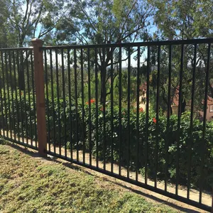 Easy to install residential galvanized villa steel fence yard metal fence wrought iron fence