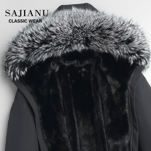 2025 חורף pike make mins של גברים פרווה גוף בינוני ארוך עם פרווה ברדס - Product Image 4