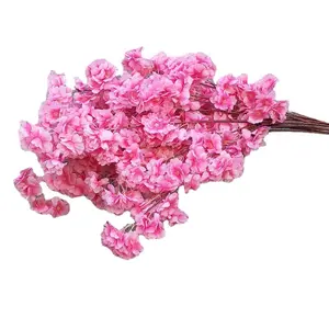 AF0404-3 toptan kiraz çiçeği dalları düğün kapalı ve Outdool dekorasyon yapay kiraz çiçeği yapay çiçek