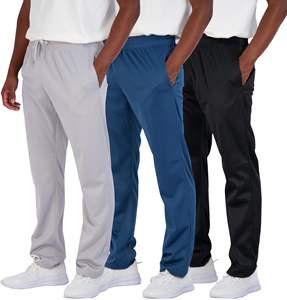 Pantalons de survêtement en toile avec poches (grands et grands-tailles) Taille mi-haute Bas décontractés de sport Jogging pour hommes - Product Image 2
