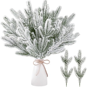 Branches d'aiguilles de pin artificielles enneigées 2026, verdure givrée, tiges, <span class=keywords><strong>sapin</strong></span> de Noël, vaporisations de <span class=keywords><strong>sapin</strong></span> d'hiver, Thanksgiving - Product Image 4