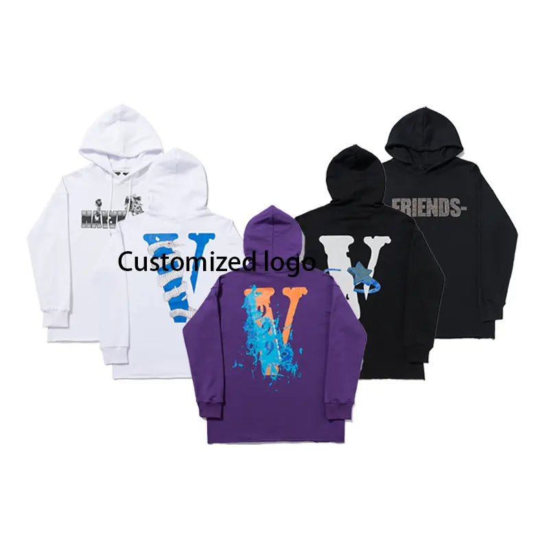 New Juice Wrld X Legends wholesale Men Hoody Big V Pullover Crew Neck Sweatshirt White Yellow Hoodie Black Hoodie