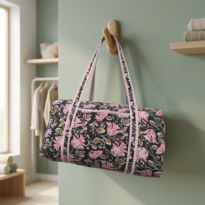 Bolsa de Viaje Deportiva de Lujo Exclusiva, Duradera, de Gran Capacidad, Negra, de Algodón, Bolsa de Lona para Fin de Semana, Bolsas de Lona Hechas a Mano con Tela Acolchada - Product Image 2