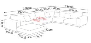 Ensemble de canapés de salon de conception italienne, de haute qualité, <span class=keywords><strong>grand</strong></span> canapé en forme de U - Product Image 6