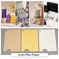 Feuilles/Rouleaux de Papier en Fibre de Lin et Pâte de Bois Recyclable Écologique Personnalisable 120gsm/216gsm, Trois Couleurs, pour Papeterie et Artisanat Cadeau