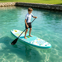 Vente en gros de planches à pagaie gonflables pour enfants de 9'6 pieds, vert menthe, légères, 290 cm, 6 pouces d'épaisseur, fabrication OEM, CE & BSCI