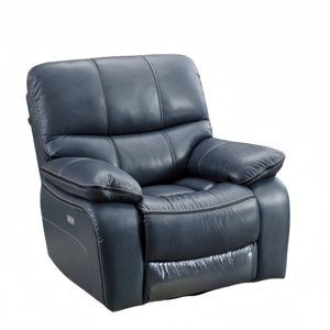 Hot Selling Hohe Qualität Niedriger Preis Echtes Leder Drehbarer manueller Recliner Anpassbarer Lounge-Stuhl aus grauem Leder - Product Image 6