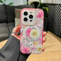YIRONG Coque de téléphone 2 en 1 avec charge magnétique sans fil, TPU, avec porte-cartes, étanche et antichoc pour 16 PRO MAX