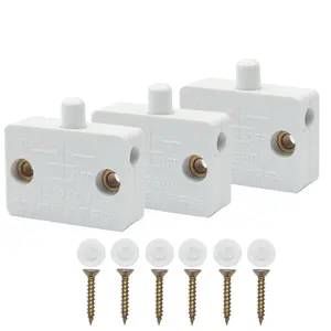 1 amp 202 Type White Door Switch For Wardrobe Door Cabinet Normally Closed Lamp Switch