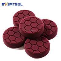 Pads de polissage auto en mousse EVERTOOL 5 pouces 125 mm, roues de polissage, pads de polissage, éponge de polissage pour polisseuse auto