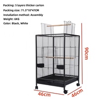 Cage d'élevage d'oiseaux en gros du fabricant avec toit interactif à ouverture supérieure pour oiseaux de compagnie