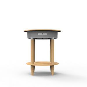 Двойной журнальный столик деревянный двойной беспроводной зарядный столик домашний двойной закругленный угловой журнальный столик