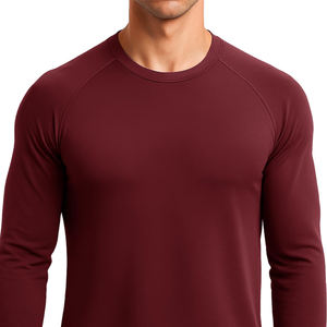 Chemise thermique à manches longues pour homme en tissu de toile écologique respirant de haute qualité, couleur unie, nouveau design confortable - Product Image 4