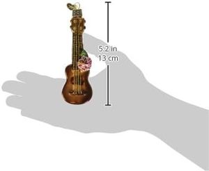Adornos de Navidad de Vidrio Soplado en Forma de Ukelele Estilo Viejo Mundo (38040) - Product Image 4