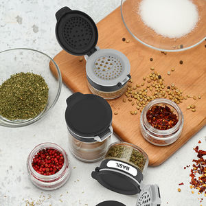 200 ml Cam Baharatlık, Çeşni Şişesi, 360 Derece Dönen Paslanmaz Çelik Baharatlık Rafı Düzenleyici Set - Product Image 5