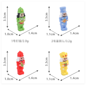 Miniaturas 3D de <span class=keywords><strong>Cascanueces</strong></span>, Adornos Navideños, Mini Figuras de Feliz Navidad para Manualidades, Bolas de Cristal, Plastilina, Juguetes para Niños - Product Image 2