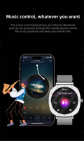Montre connectée tendance AW69 2026 en promotion usine avec écran AMOLED, contrôle de la musique, suivi multisports et étanchéité IP67