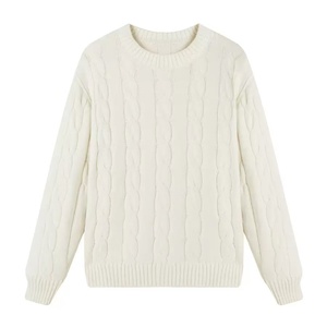 <span class=keywords><strong>Pull</strong></span>-over en tricot <span class=keywords><strong>torsadé</strong></span> en coton, acrylique et laine mélangés, <span class=keywords><strong>col</strong></span> rond uni pour <span class=keywords><strong>homme</strong></span>, fabriqué en Chine, décontracté, classique, basique - Product Image 1