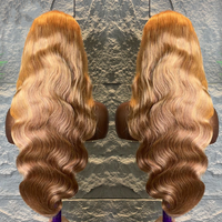 Fournisseur de produits capillaires de beauté en vogue sur Alibaba # Perruques en cheveux humains brésiliens blonds 27/613 de 32 pouces avec dentelle frontale HD 13x6 pour femmes