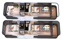 Capsule spatiale moderne et luxueuse avec système de contrôle intelligent, capsule de camping