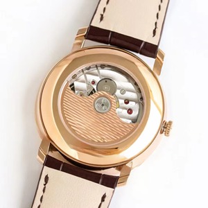 Reloj de pulsera mecánico automático ultrafino de estilo retro para hombre, con caja de oro rosa de alta calidad y cristal de zafiro, de lujo. - Product Image 5