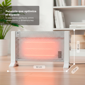 RMC-600 Calentador Eléctrico Compacto de Mica de 600W, Blanco, 2 Niveles de Potencia - Product Image 5