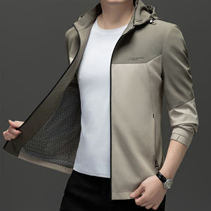 Veste de mode décontractée pour hommes pour le printemps automne hiver à capuche détachable de haute qualité mince et respirant - Product Image 2