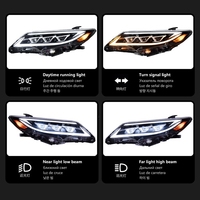 Conjunto de Faros LED de 12V de Marca Personalizada, Estilo Triple Proyector, Luces de Circulación Diurna, Señal de Giro Secuencial para Diversos Modelos
