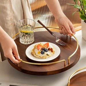 Wooden Pattern Serving <b>Trays</b> Acacia Material Small And <b>Large</b> Sizes Residential Use - Product Image 4