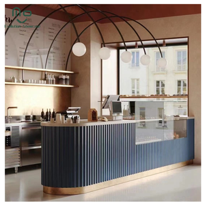 Chiosco <span class=keywords><strong>Mobile</strong></span> in Legno <span class=keywords><strong>per</strong></span> <span class=keywords><strong>Caffè</strong></span>, Set Tavolo e Sedie Portatile <span class=keywords><strong>per</strong></span> Caffetteria, Bancone Cassa <span class=keywords><strong>per</strong></span> Negozio di <span class=keywords><strong>Caffè</strong></span> - Product Image 5