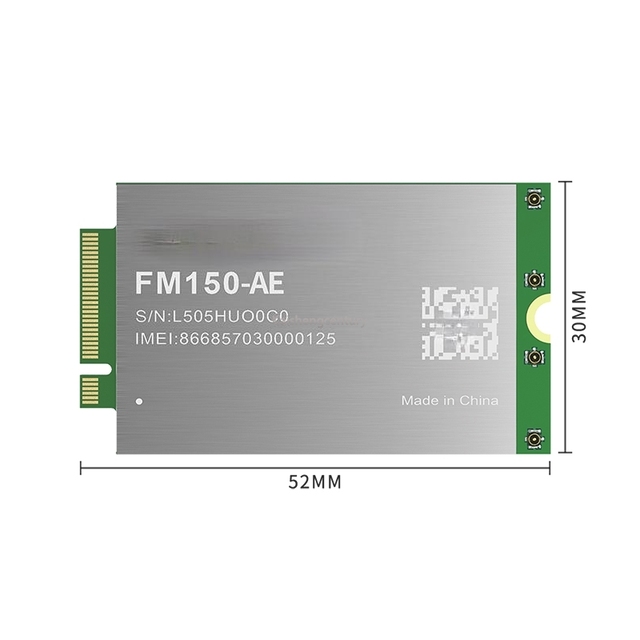 Fibocom FM150-AE 5G module Qualcomm SDX55 chipset SA/NSA 5G NR Sub-6 band LTE Cat20 M.2 modem Asia  Europe Australia MIMO GNSS