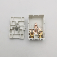 Interruptor de pared eléctrico tipo basculante de 3 módulos y 2 vías, estándar estadounidense, ultrafino, negro, nuevo, con tornillos, fabricado en China.