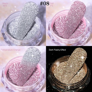 Yeni renk değişen ruh hali tırnak Glitter yansıtıcı toz termal tırnak toz toz süslemeleri jel lehçe toz parlak tırnak tozu - Product Image 6