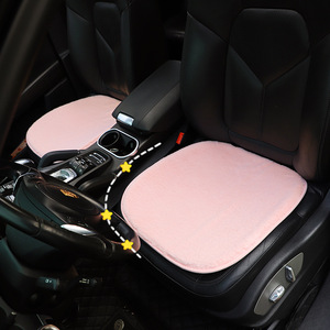 Coussins de siège de voiture en peluche avec support lombaire, extra doux, chauds pour l'hiver, pour l'intérieur de la voiture, ensemble de 3-4 pièces - Product Image 3