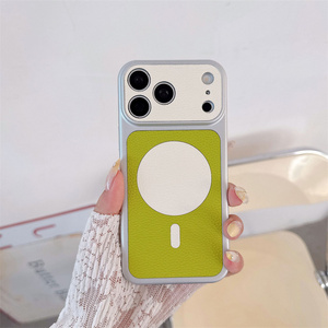 Colorful Original Magnetic Leather <b>Phone</b> case for iPhone 18 17 16 15 Pro Max Rainbow Textured Circle Converted Back Cover New - Product Image 6
