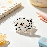 Clips en acrylique personnalisés OEM durables et lisses, design de dessin animé, supports de pages, articles pratiques pour le scrapbooking et la création artisanale