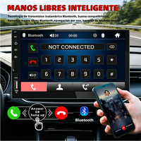 Autoradio 2 DIN 7 pouces avec écran tactile intégral, lecteur MP3/MP5, Bluetooth, FM, USB, AUX, vidéo et fonction Mirror Link