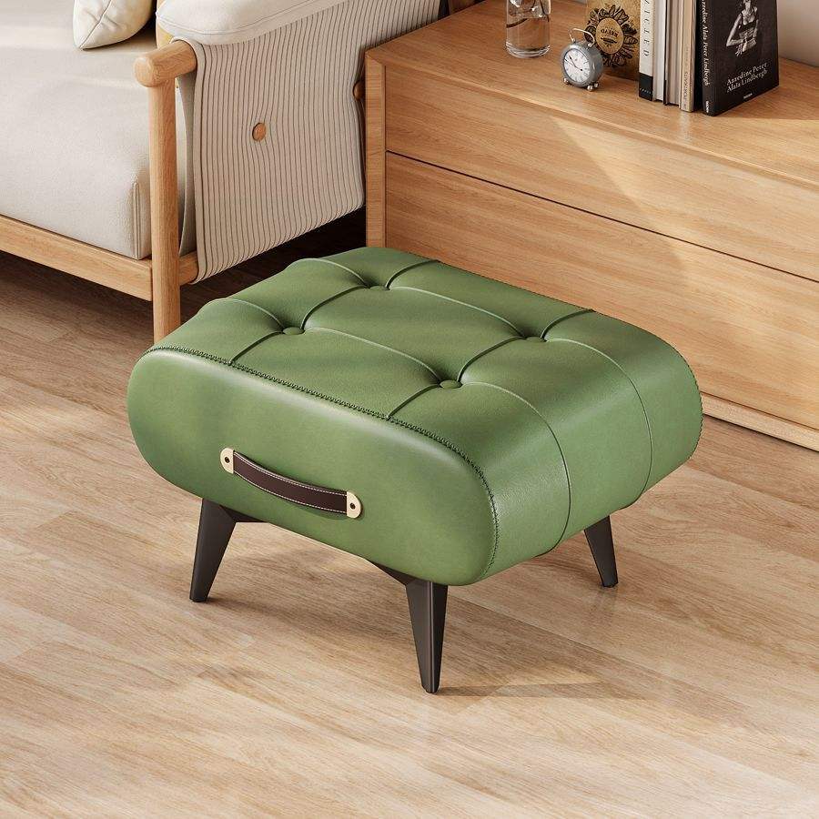 Green soft-packaged shoe-changing stool