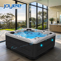 Spa extérieur, bain à remous, vente flash, bain à remous carré en acrylique JOYEE, spa pour 5 personnes, fournisseurs de spas en gros