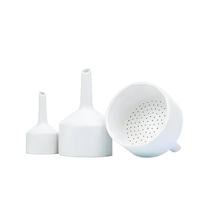 Entonnoir filtrant Buchner en céramique 40-200 mm, largeur de sortie 10 mm, blanc, pour filtration sous vide en laboratoire, vente en gros OEM
