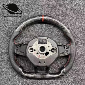 Volante de Cuero Vintage Mejorado, Compatible con Volkswagen MK5 MK6 MK7 7.5 MK8 GTI <span class=keywords><strong>GTD</strong></span> R <span class=keywords><strong>Golf7</strong></span> 7R Passat Polo GTI CC Tiguan - Product Image 2