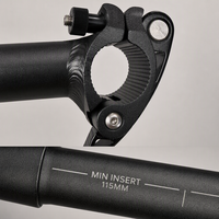 Custom Sand Black D-AL-001 Single Straight Extension Tube In-Line Handlebar Stem Riser untuk Sepeda Lipat E-Bike OEM ODM
