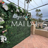 Mur floral 3D enroulable 8*8 pieds, fleurs artificielles en soie, violet, décoration de mariage, panneau mural, toile de fond