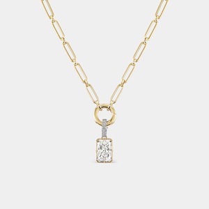 Collana con Ciondolo Minimalista a Cubo di Zucchero con Zirconi, Gioiello Elettroplaccato in Rame Bambù di Lusso Leggero e Versatile - Product Image 6